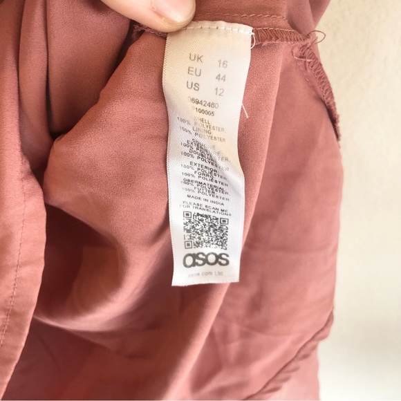 ASOS Mauve Pleated Chiffon Dress, 12 - Picture 9 of 9
